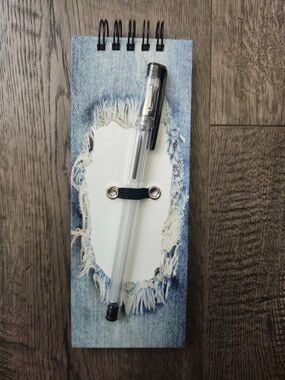 Denim Ripped Jeans Shopping List Pad with Pen Spiral Notebook